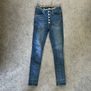 Express High Rise Denim Leggings